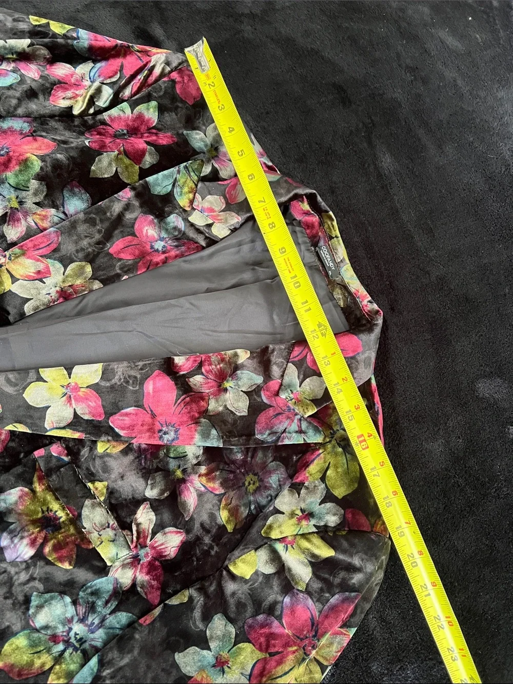 Floral Velvet Blazer - Multicolor